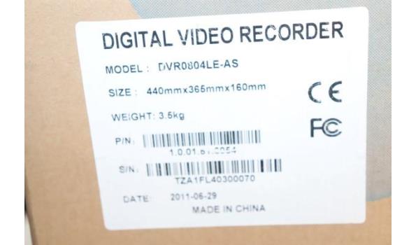 digitale 8-kanaals beveilingsvideorecorder ALHUA, type DVR0804LE-AS, werking niet gekend